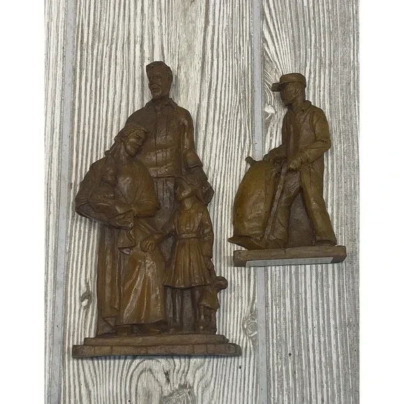 Aid Association For Lutherans Figurines Lot FAMILY & MILL WORKER Corinthians VTG