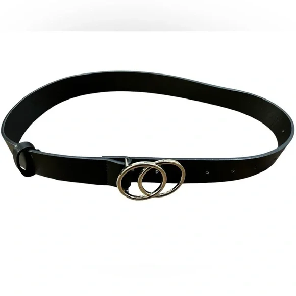Black Belt with Silver Buckle XS