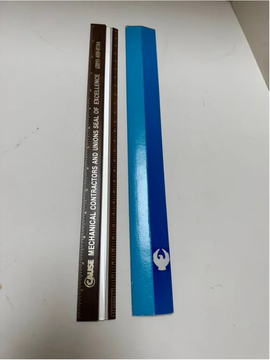 Cause Mechanical Contractors And Unions Seal Of Excellence 12” Ruler NOS