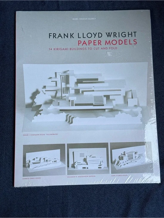Frank Lloyd Wright Paper Models - White & Gray Architectural Kirigami
