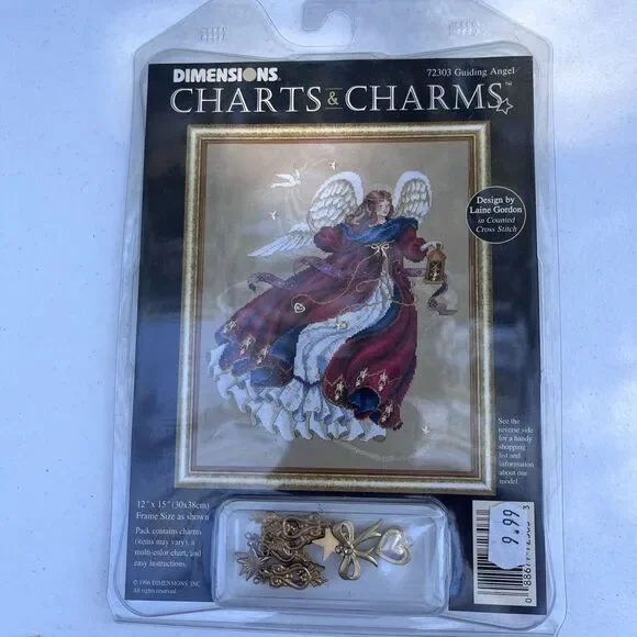 Dimensions Charts & Charms Guiding Angel Cross Stitch 72303 Laine Gordon 1996