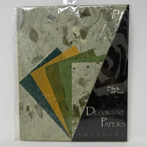 Black Ink Decorative Paper Pack - Forest Greens IN-9914 - (5) 8x10