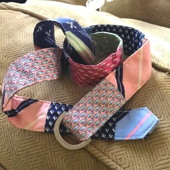 VINEYARD VINES Classic Patchwork D-Ring Belt