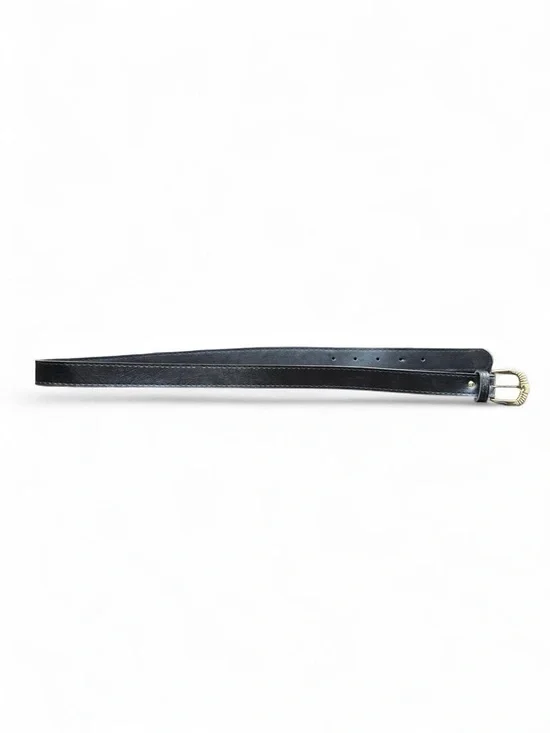✨Black leather belt with gold buckle✨