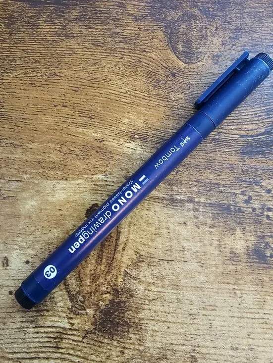Tombow MONO Drawing Pen, size 03 with black pigment ink