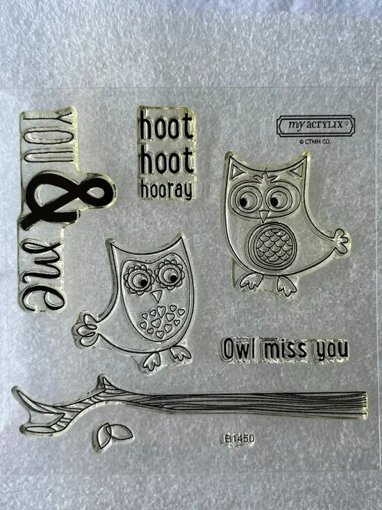 Close To My Heart CTMH My Acrylix B1450 Owls, Season & Nature Stamp Set NEW