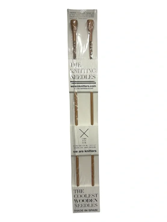 We Are Knitters Wooden Knitting Needles - Natural Beechwood 5mm 8 US