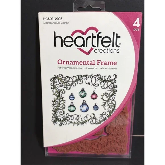 Heartfelt Creations Ornamental Frame Cling Stamp & Die COMBO - SPECIAL EDITION