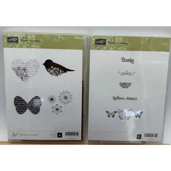 Stampin' Up! Punch Potpourri and Kindness Matters butterflies bird flowers words