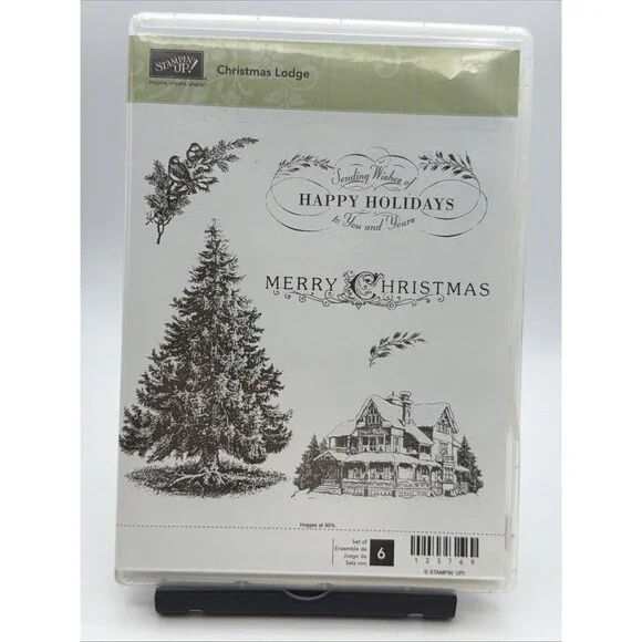 STAMPIN UP Christmas Lodge Set 123769 Scrapbooking Art Holidays tree winter
