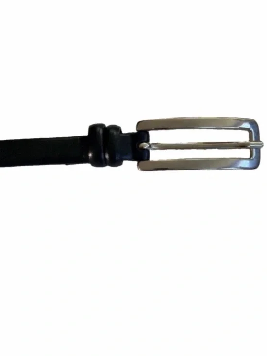 Vtg The Limited Black Leather Belt with Silver Buckle Accents Women’s Sz L Italy