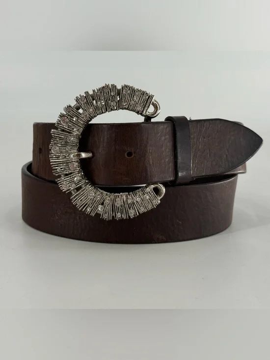Stuart‎ Weitzman Brown Italian Leather Belt M/L