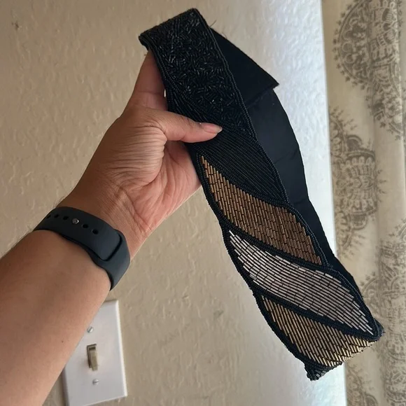 Vintage beaded statement belt