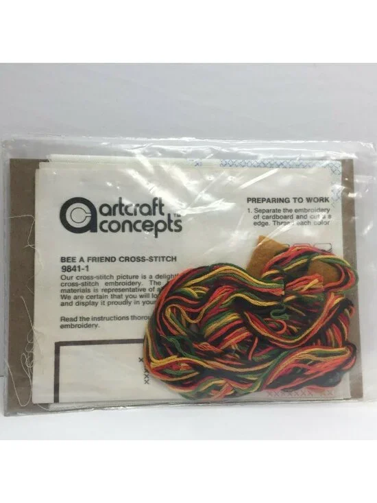 Artcraft Concepts Bee A Friend Cross Stitch 9841-1 Sewing Craft Kit