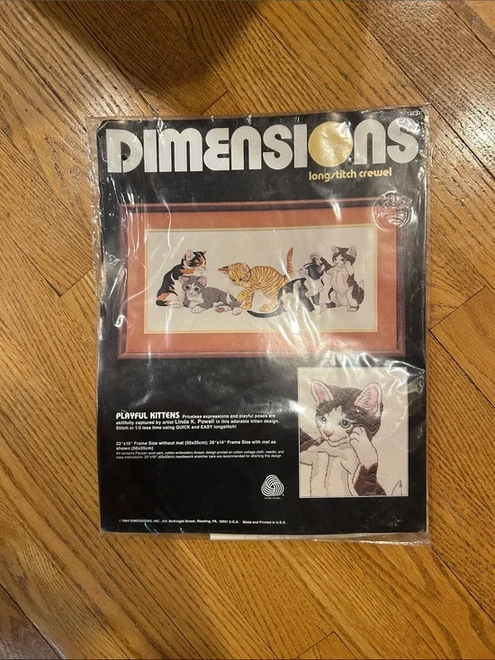 Dimensions Playful Kittens Embroidery Kit