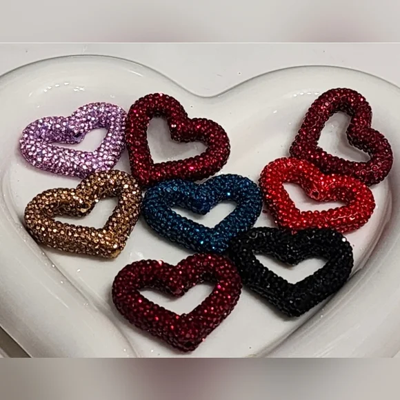 Rhinestone Hearts Fancy Beads Beaded Pen Jewelry Making Keychain 1‎ Piece Crafts