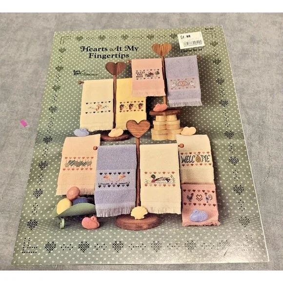 Hearts at my Fingertips Cross Stitch Patterns ~Fay Raye stitcheries Leaflet