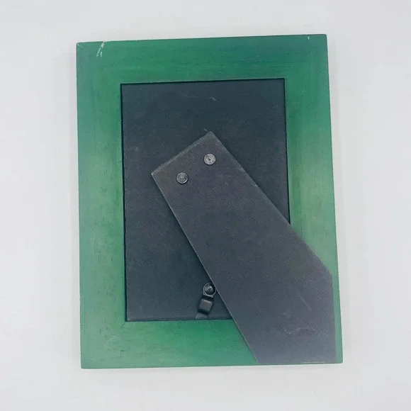 Burnes of Boston 3.5x5 Wood Picture Frame Green Black Beveled Tabletop Decor