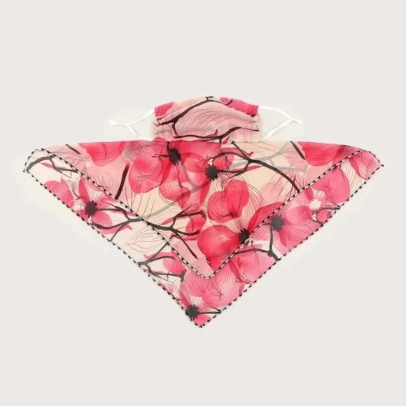 Face Mask & Scarf With Beautiful Decorations