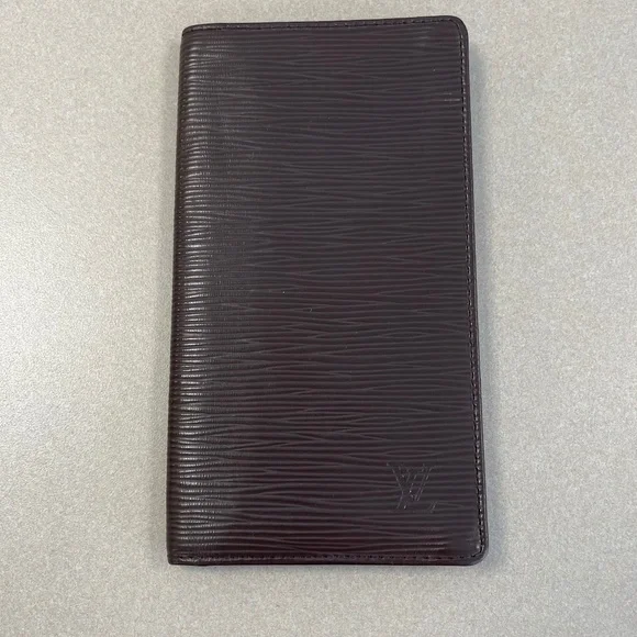 Louis Vuitton Brown Epi Leather Porte Cartes Credit Wallet -Preloved