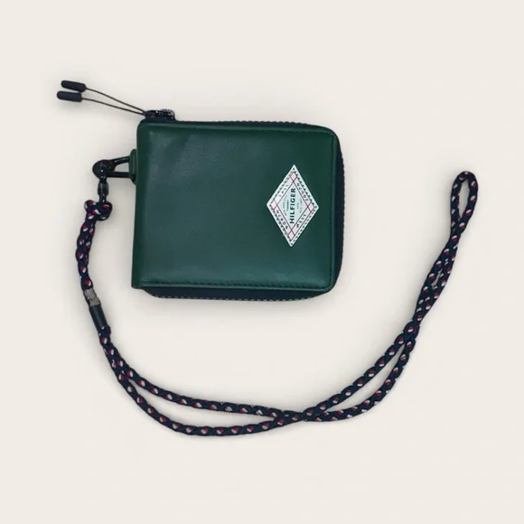 Tommy Hilfiger Zip-Around Wallet with Braided Lanyard