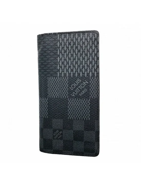 Louis Vuitton Wallet Damier Graphite Portefeuille Brazza NM Black