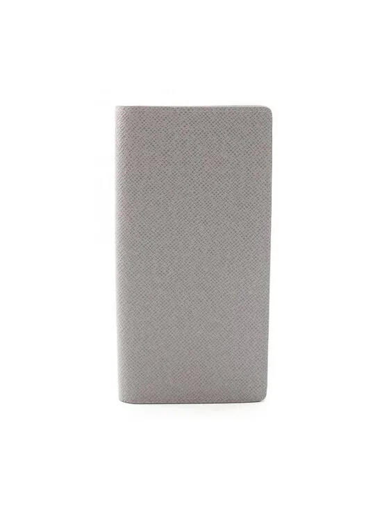 Louis Vuitton Bifold Wallet Portefeuille Brazza NM Grilloche Blue Leather