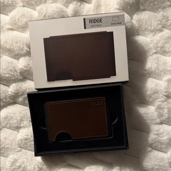 Ridge Brown Leather Biflex Wallet