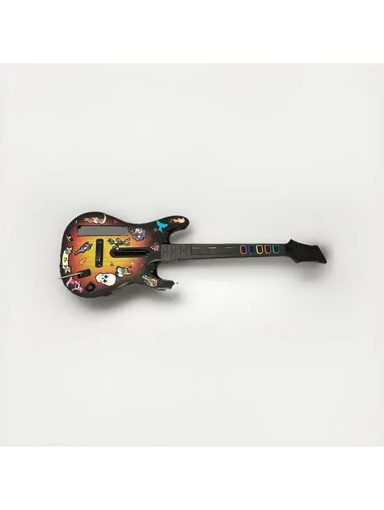 Nintendo Wii Guitar Hero Red Octane Wireless Sunburst Controller TESTED No Strap