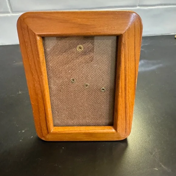 Wooden Picture Frame Home Decor 5x6.5 Brown Mid Century Modern Style