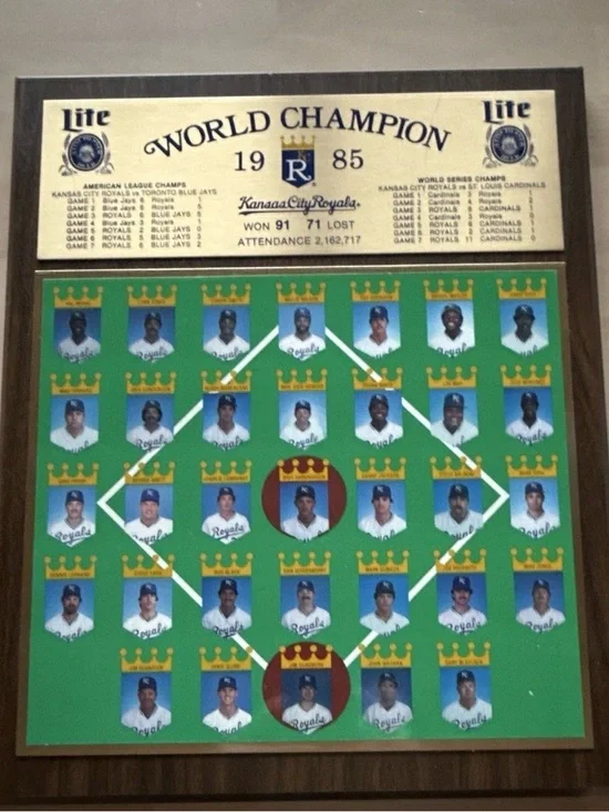 Kansas City Royals 1985 World Champion Commemorative Plaque -