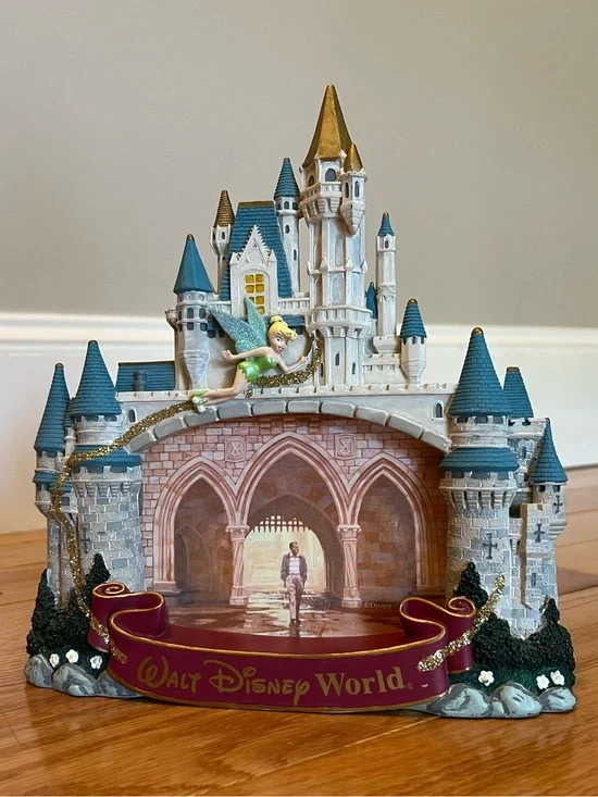 Walt Disney World Cinderella’s Castle Frame with Tinker Bell - Blue & Gold