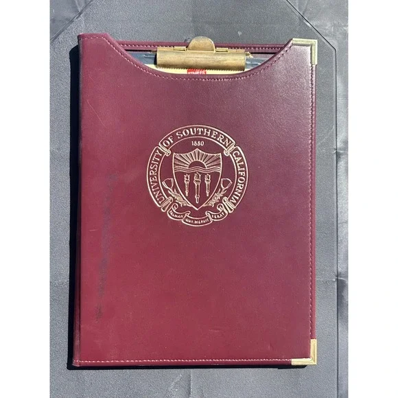USC University of Southern California Portfolio Clipboard Burgundy Gold Seal