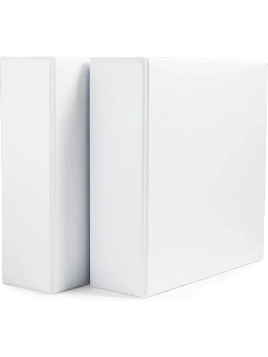 3-Inch D-Ring Binders, 2-Pack - Perfect for School, Home Office & Paper Storage