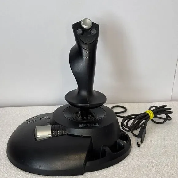 Microsoft Sidewinder‎ Precision 2 Joystick USB Black Gaming X08-58015 Untested