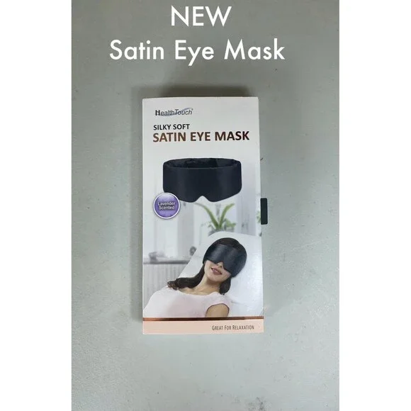 HealthTouch Silky Soft Satin Eye Mask Black Lavender Scented New in Box NIB