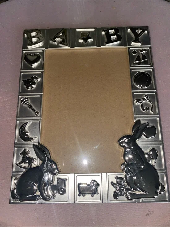 5x10 Baby Silver Bunny Photo Frame