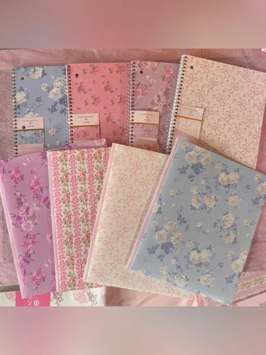 LoveShackFancy x Target Yoobi spiral notebook and prong folders complete set! NW