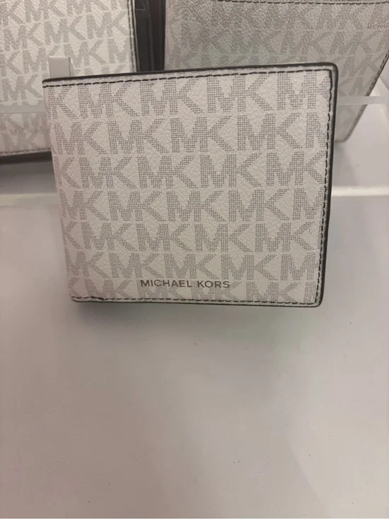 Michael Kors Cooper Billfold ID Wallet Bifold white MK Ombre Logo