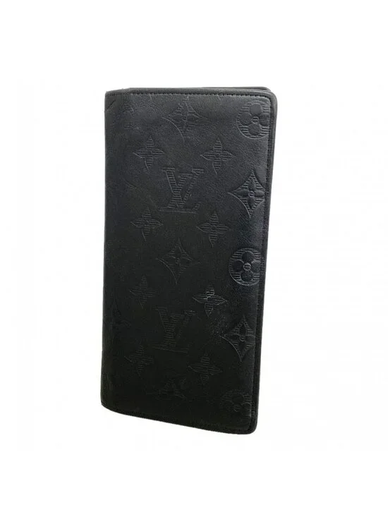 Louis Vuitton Wallet Monogram Shadow Portefeuille Brazza Black