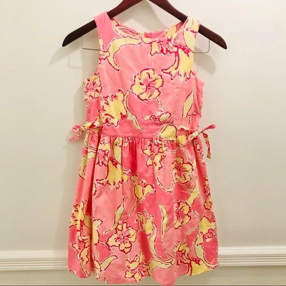 Lilly Pulitzer Little Eryn Dress Hotty Pink Floral