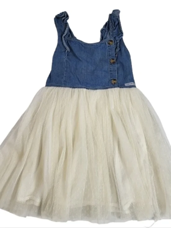 Calvin Klein Girl's Denim and Tulle Tutu‎ Dress Girly Bohemian Size 7
