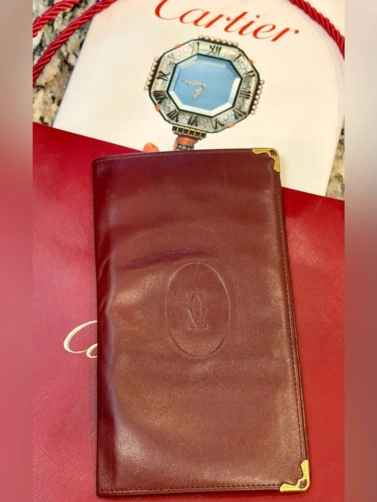 VTG. Cartier Burgundy Leather Men’s Wallet
