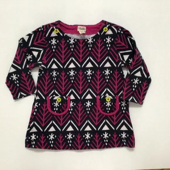 Hatley Girl's Long Sleeve Dress Sz 12-18 months