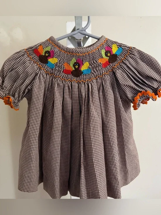 Stitched & Smocked - Smocked Thanksgiving Dress