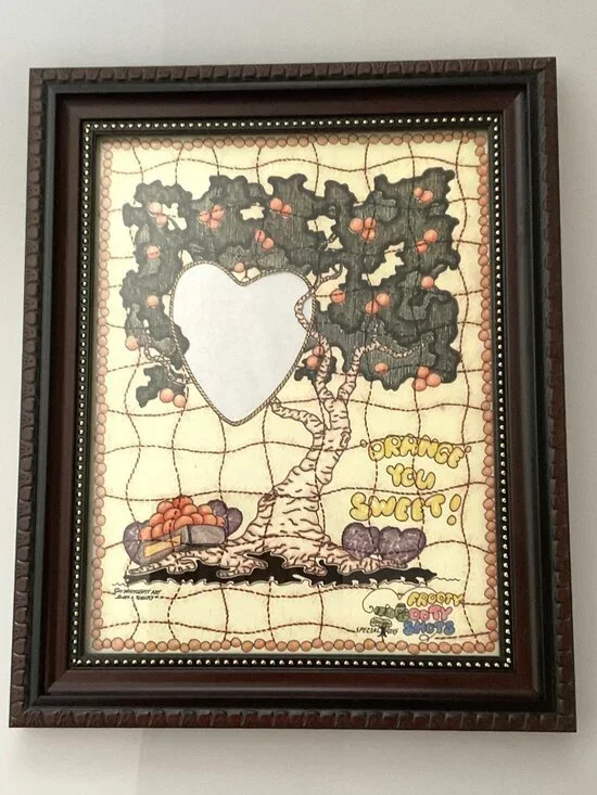 VINTAGE FROOTY POOTY SHOTS FRAMED ART PRINT MAT-1 PHOTO NOVELTY INSERT COLLAGE