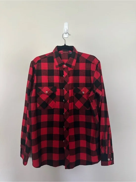 J. Crew Red and Black Buffalo Plaid Button-Down Shirt