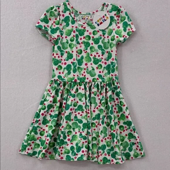 3For$20 Dot Dot SmileGreen and Piny Patterned Kids Dress size 2T