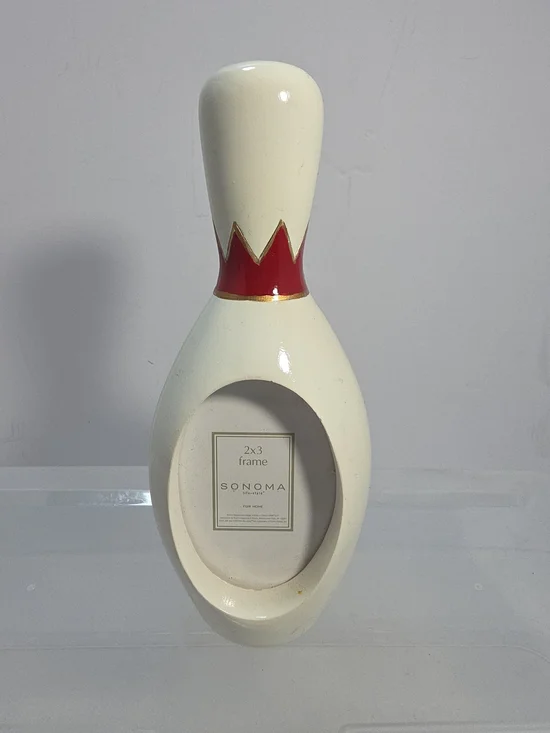 Sonoma Lifestyle Bowling Pin 2x3 Picture Frame Bowling Decor Freestanding (ZZ)