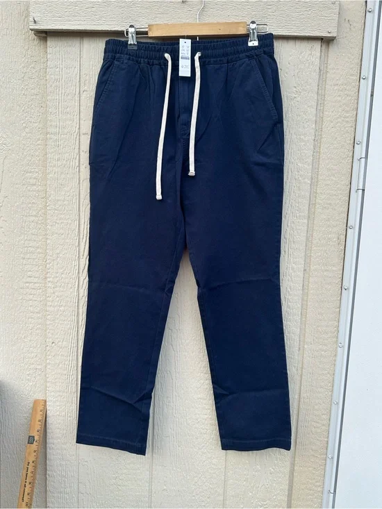 J.Crew Dock Pant Mens M Navy Blue New NWT Cotton Blend Stretch AV223